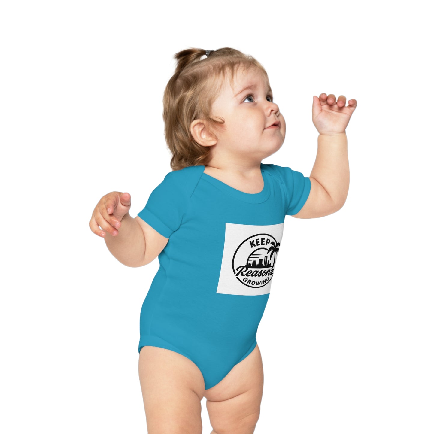 Baby Bodysuit — "Ocean Grown" Palm Logo Infant Onesie