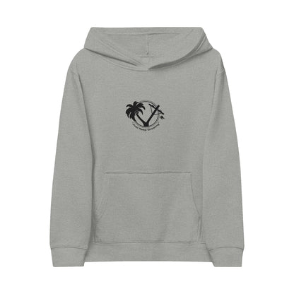 Cozy Kids Fleece Hoodie with Tropical Emblem