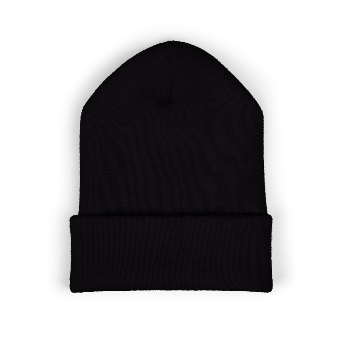 Embroidered "Rescue" Floral Cuffed Beanie - Yellow