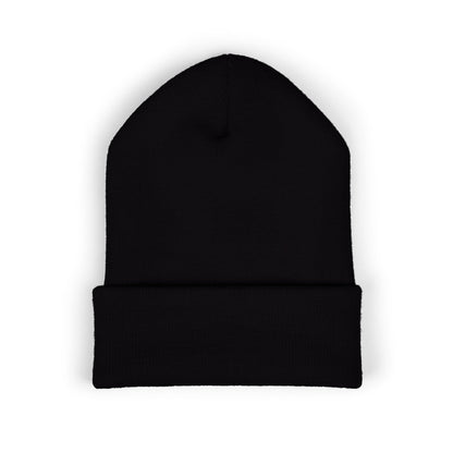 Embroidered "Rescue" Floral Cuffed Beanie - Yellow