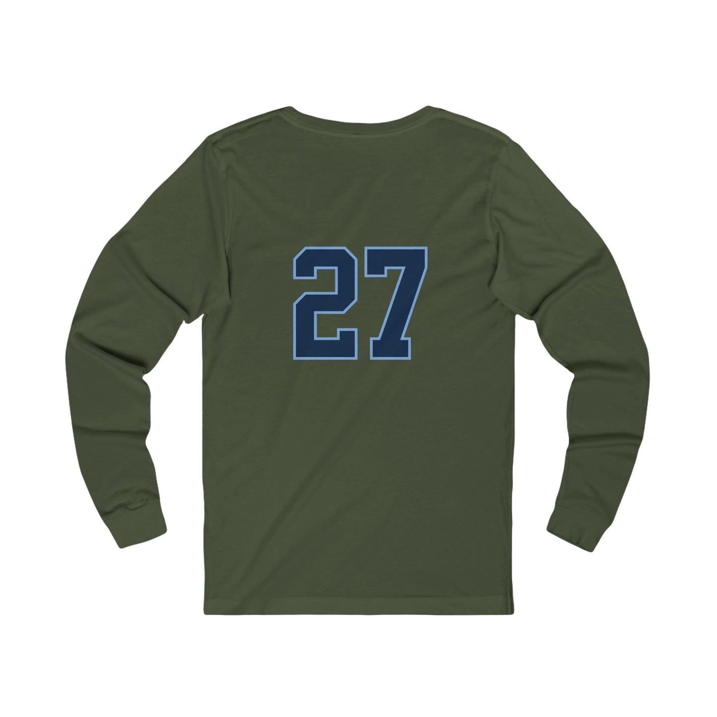 Reasonz Script Long Sleeve Tee — '27' Back Number Casual Baseball Shirt