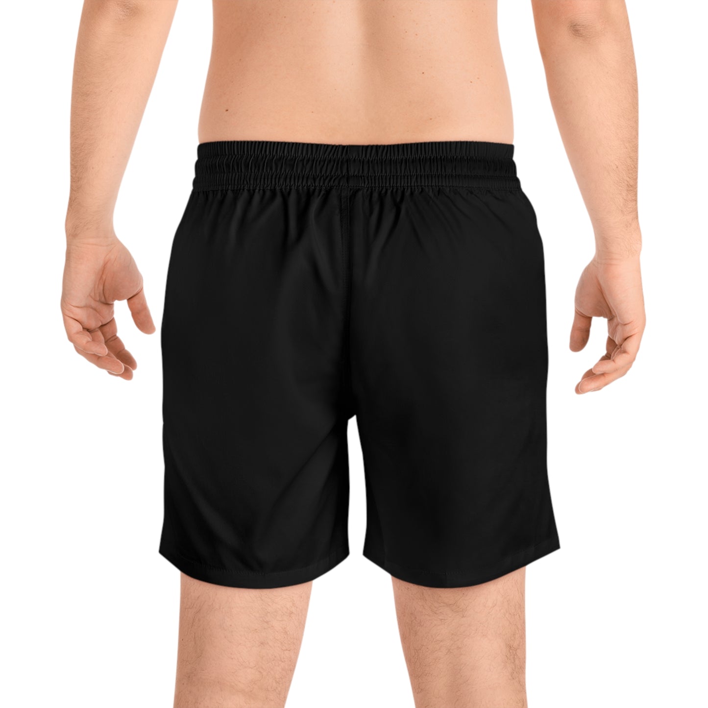 Reasonz Mid-Length Swim Shorts — Rust Orange 'To Keep Growing' Beach Trunks