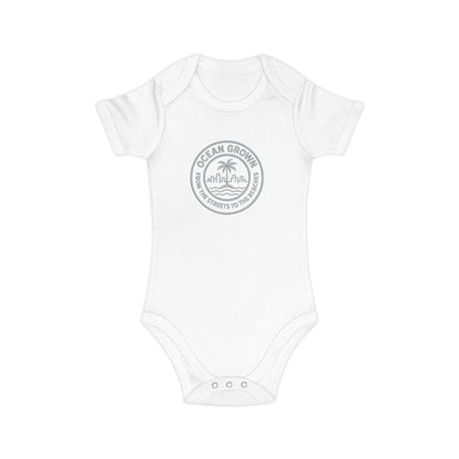 Baby Bodysuit — "Ocean Grown" Palm Logo Infant Onesie