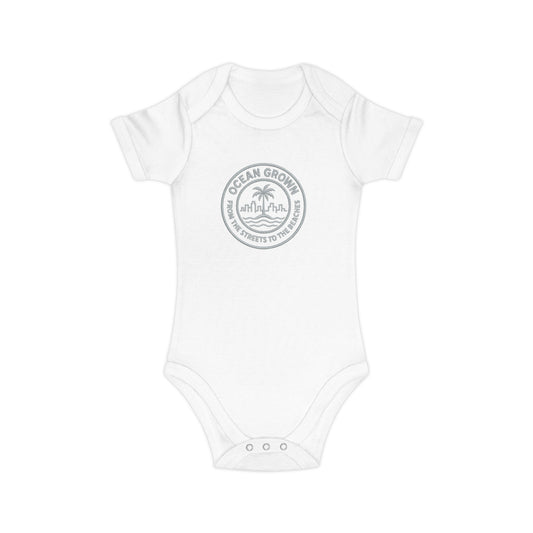 Baby Bodysuit — "Ocean Grown" Palm Logo Infant Onesie