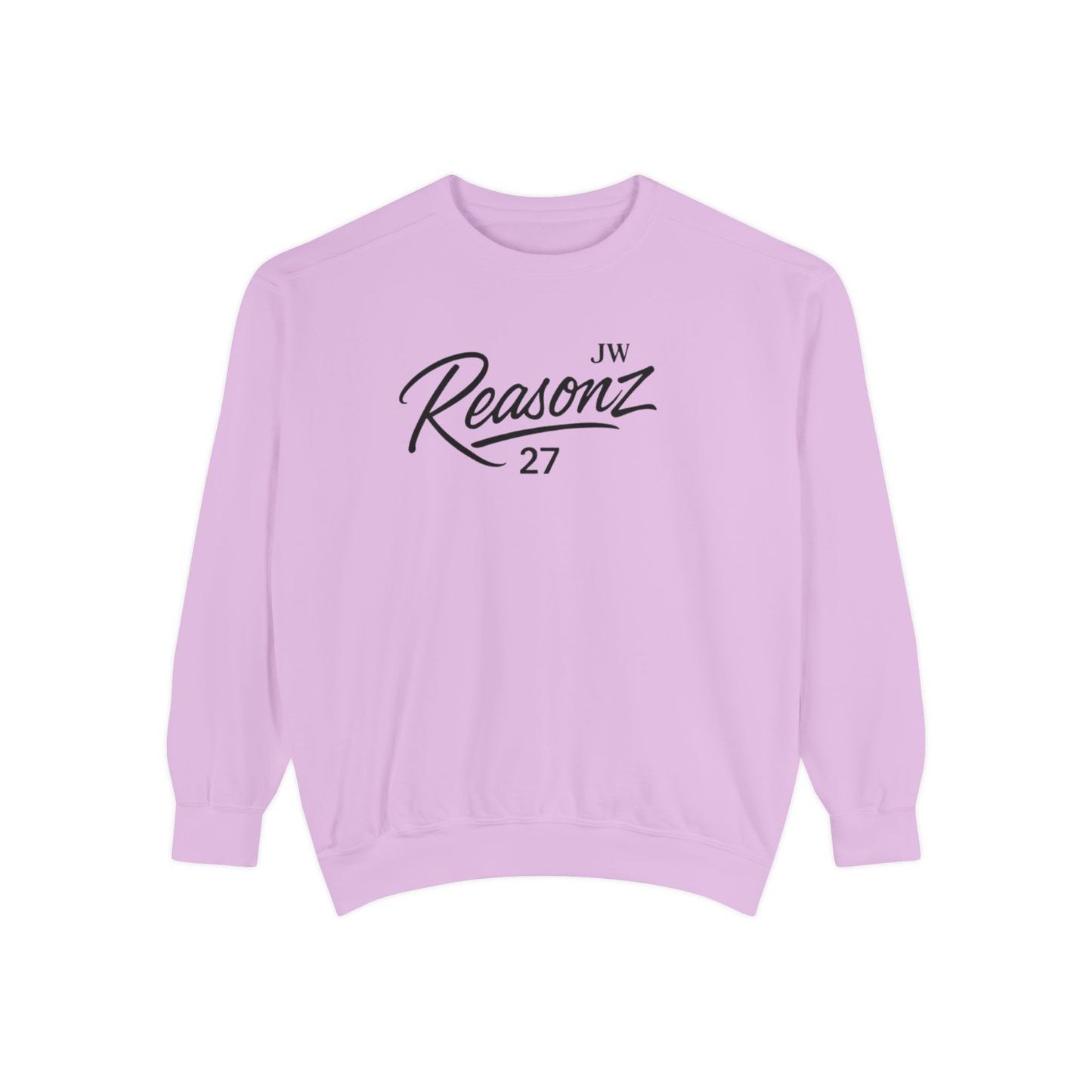 Sweatshirt — 'Reasonz' Script Logo Crewneck (Front Logo, Back "Give 'Em A Reasonz")