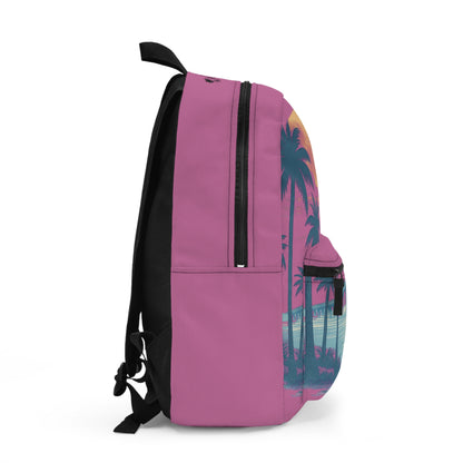 Vibrant Sunset Backpack - Beach Vibe Carryall, Travel Bag, School Backpack, Summer Essentials, Personalized Gift