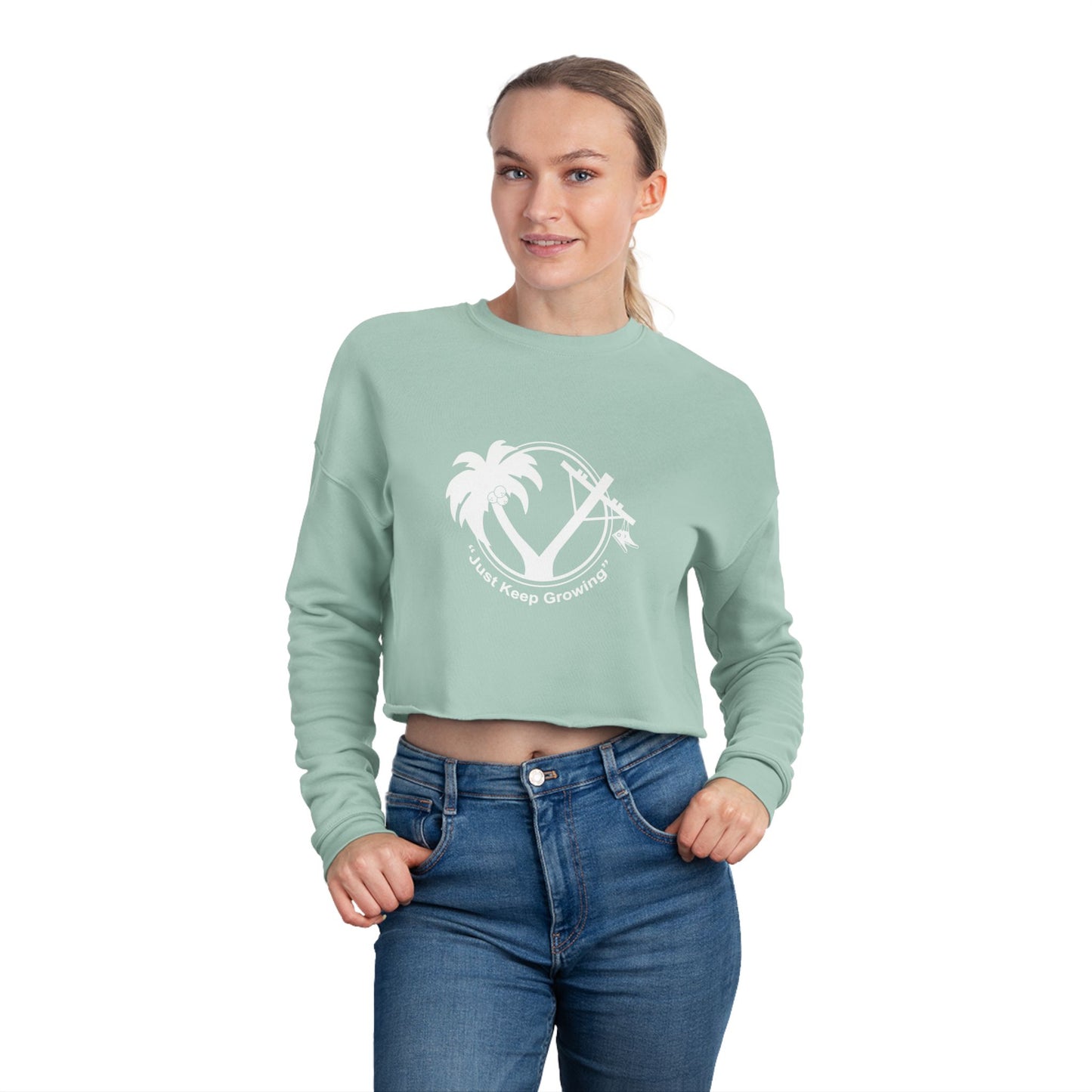 JUST KEEP GROWING CROP SWEATER