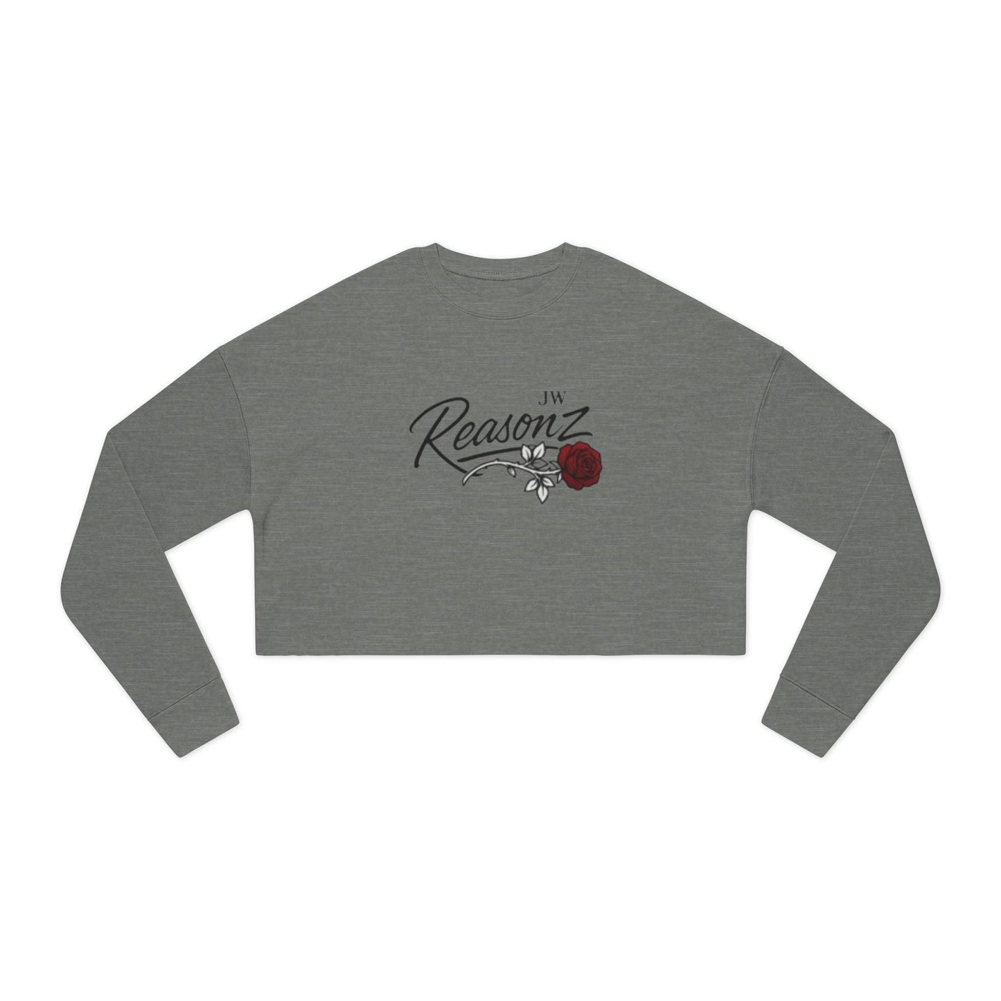 Reasonz Floral Cropped Sweatshirt — Women's Casual Vintage-Inspired Pullover