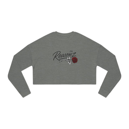 Reasonz Floral Cropped Sweatshirt — Women's Casual Vintage-Inspired Pullover
