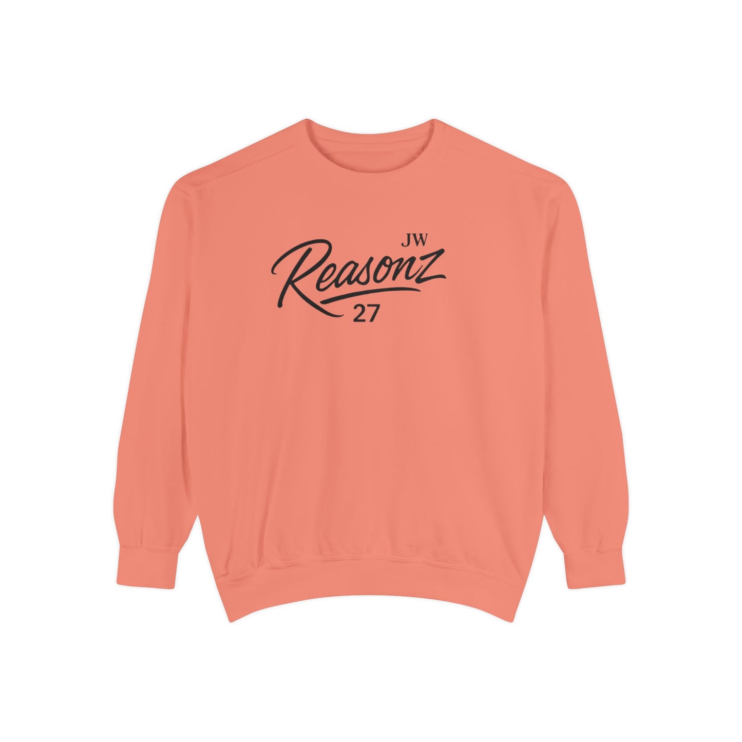Sweatshirt — 'Reasonz' Script Logo Crewneck (Front Logo, Back "Give 'Em A Reasonz")