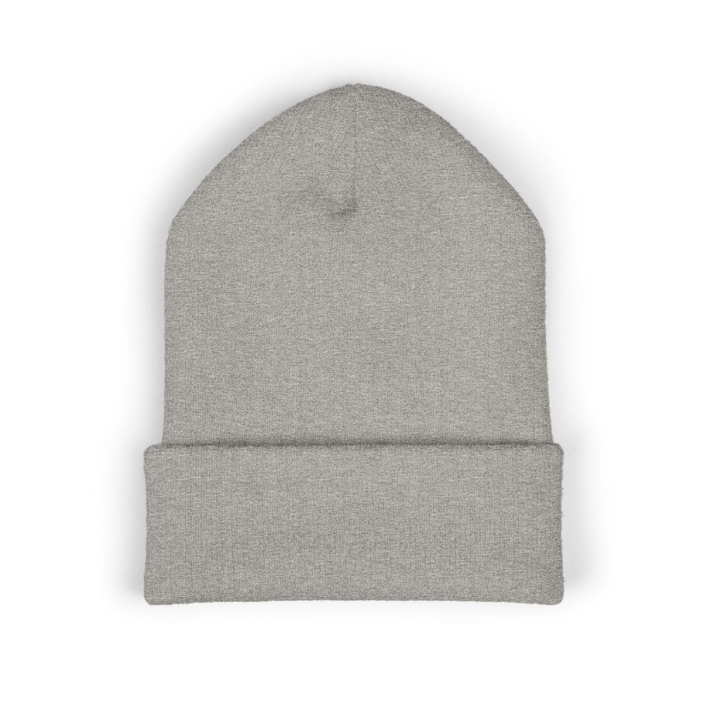 Embroidered "Rescue" Floral Cuffed Beanie - Yellow