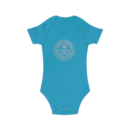 Baby Bodysuit — "Ocean Grown" Palm Logo Infant Onesie