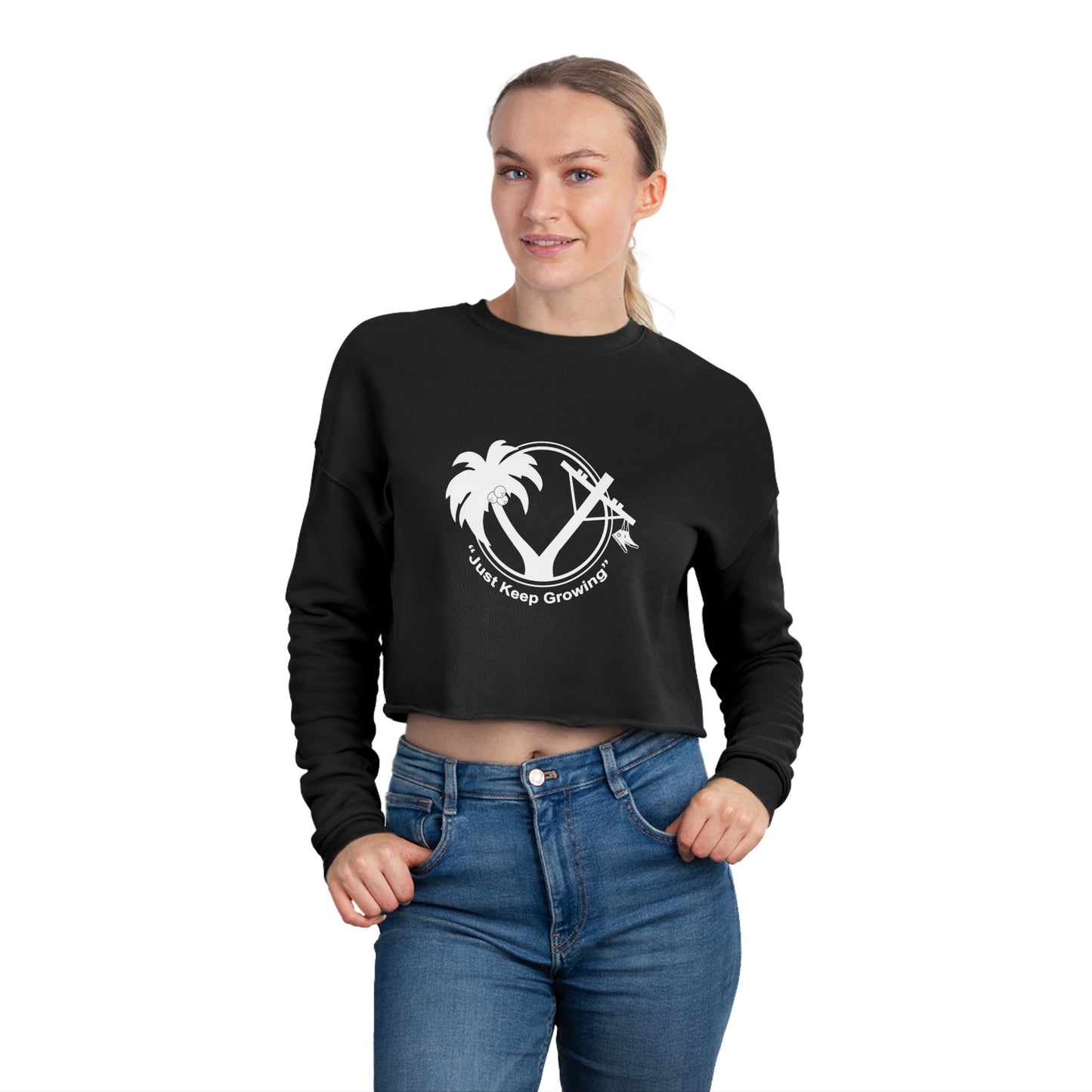JUST KEEP GROWING CROP SWEATER