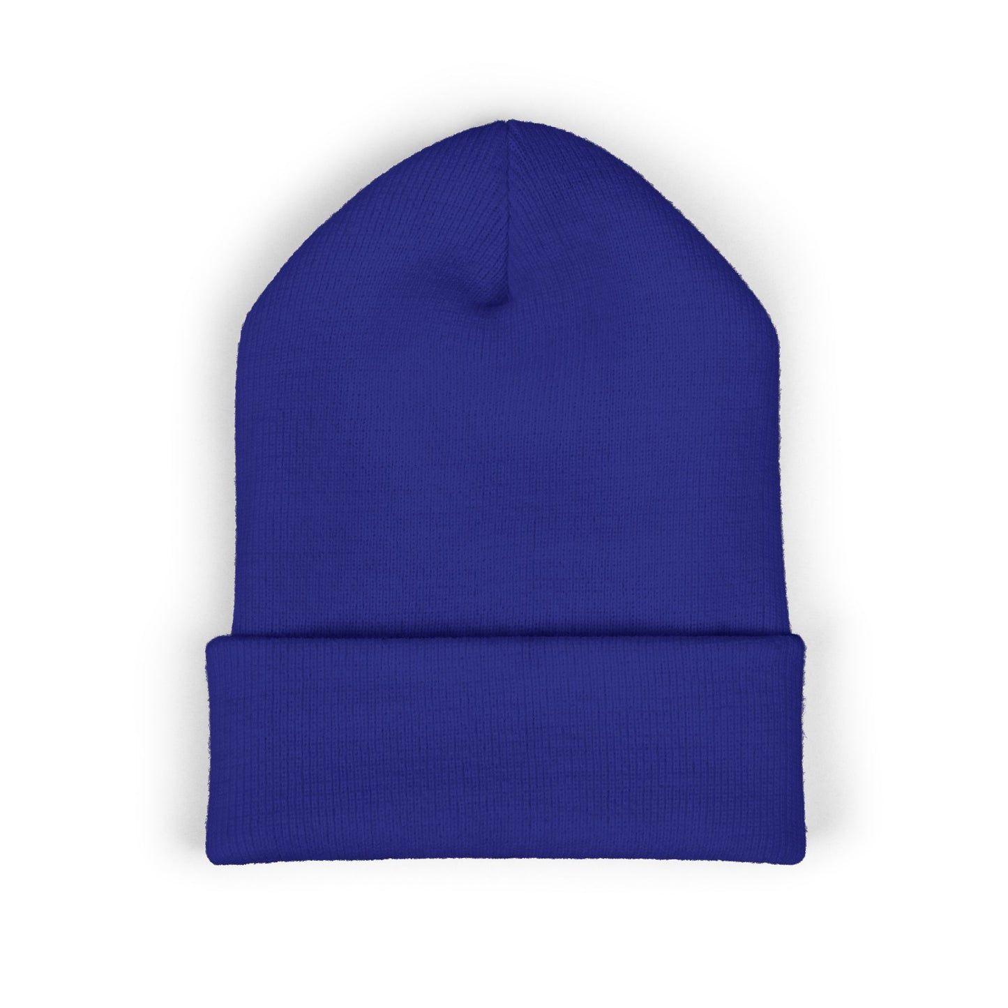 Embroidered "Rescue" Floral Cuffed Beanie - Yellow