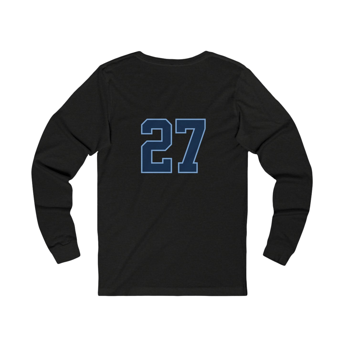 Reasonz Script Long Sleeve Tee — '27' Back Number Casual Baseball Shirt