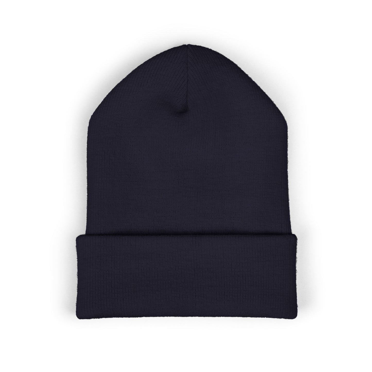 Embroidered "Rescue" Floral Cuffed Beanie - Yellow