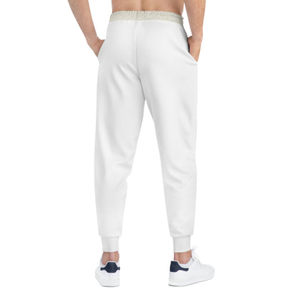 OG Palm Tree Athletic Joggers — Lightweight White Sweatpants