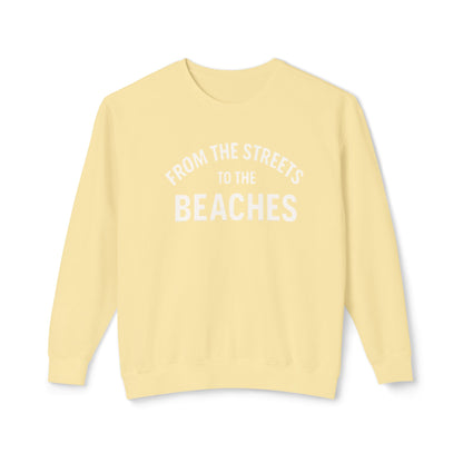 Cozy Beaches Sweatshirt, Unisex Sweater, Lightweight Crewneck, Summer Gift, Beach Lover Apparel