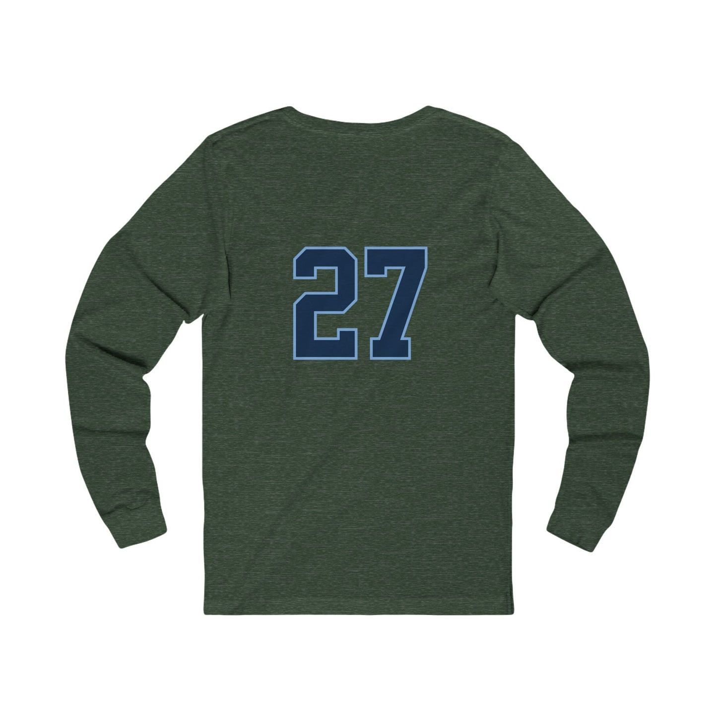 Reasonz Script Long Sleeve Tee — '27' Back Number Casual Baseball Shirt
