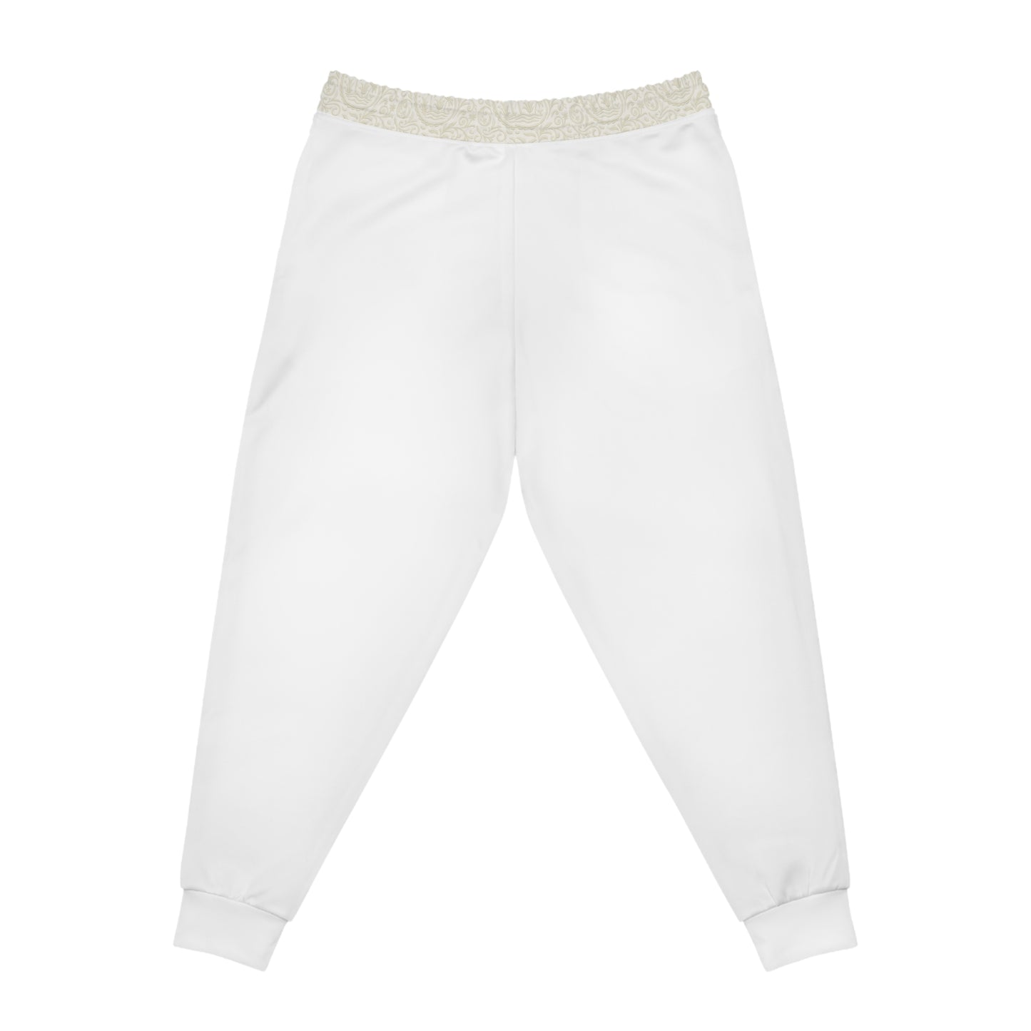 OG Palm Tree Athletic Joggers — Lightweight White Sweatpants