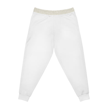 OG Palm Tree Athletic Joggers — Lightweight White Sweatpants