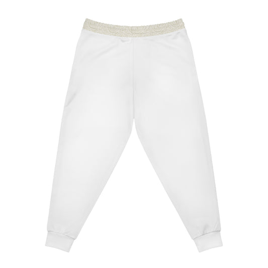 OG Palm Tree Athletic Joggers — Lightweight White Sweatpants