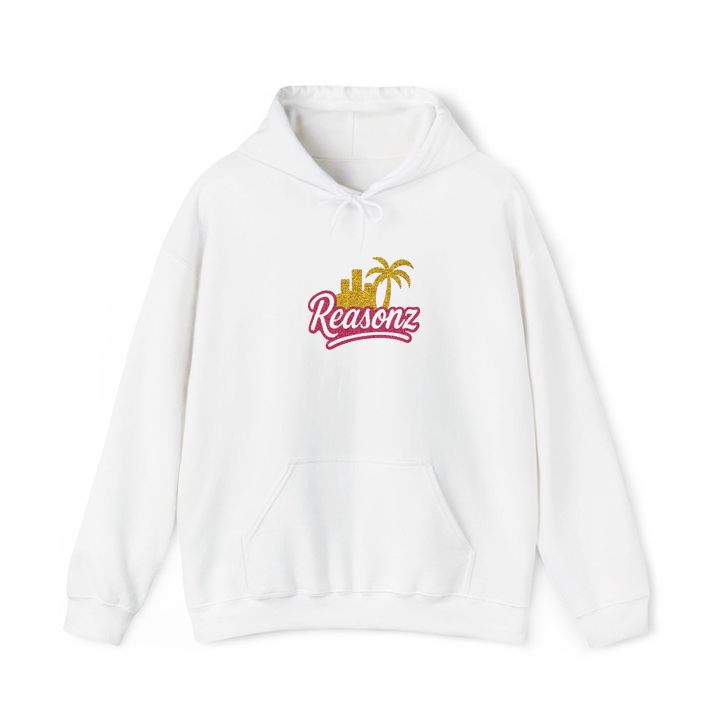 Hoodie — "Reasonz" Tropical Palm Retro Logo Pullover