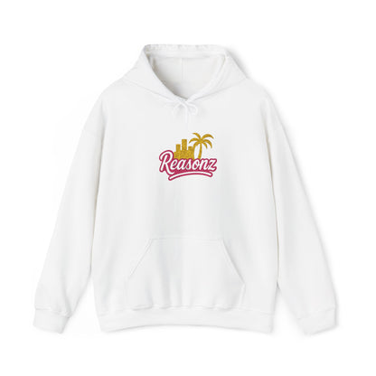 Hoodie — "Reasonz" Tropical Palm Retro Logo Pullover