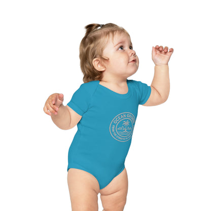 Baby Bodysuit — "Ocean Grown" Palm Logo Infant Onesie