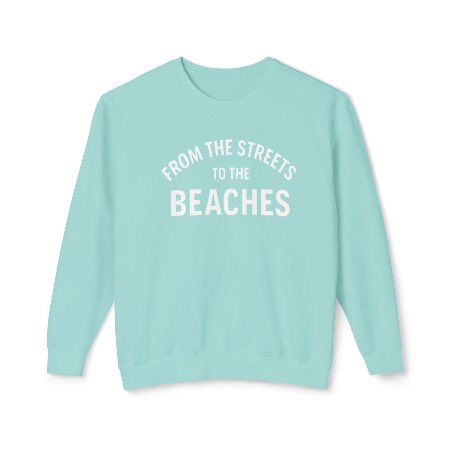 Cozy Beaches Sweatshirt, Unisex Sweater, Lightweight Crewneck, Summer Gift, Beach Lover Apparel