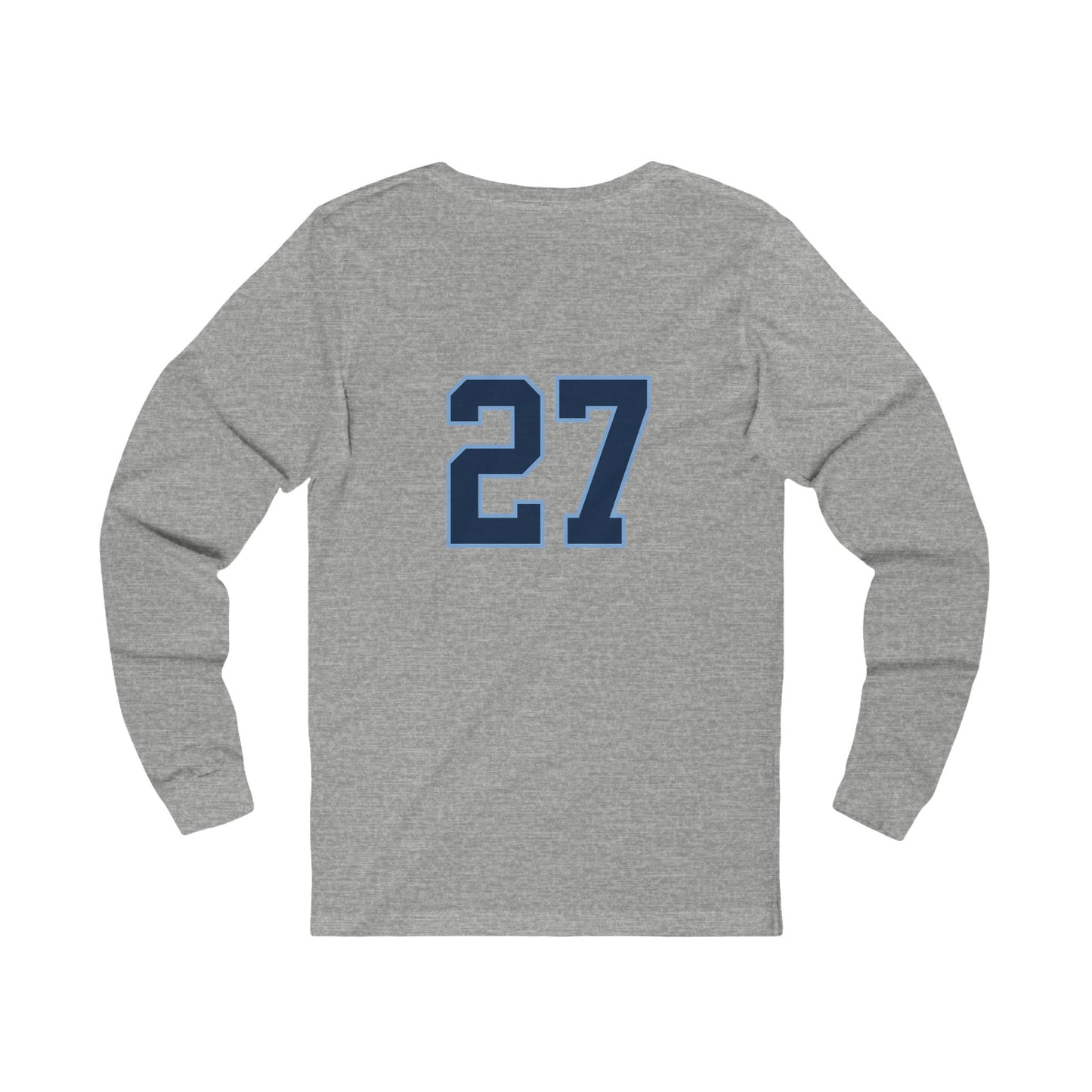 Reasonz Script Long Sleeve Tee — '27' Back Number Casual Baseball Shirt