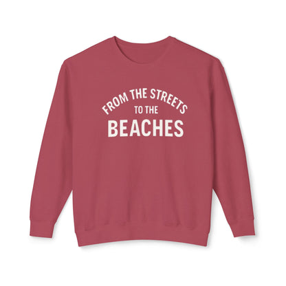 Cozy Beaches Sweatshirt, Unisex Sweater, Lightweight Crewneck, Summer Gift, Beach Lover Apparel