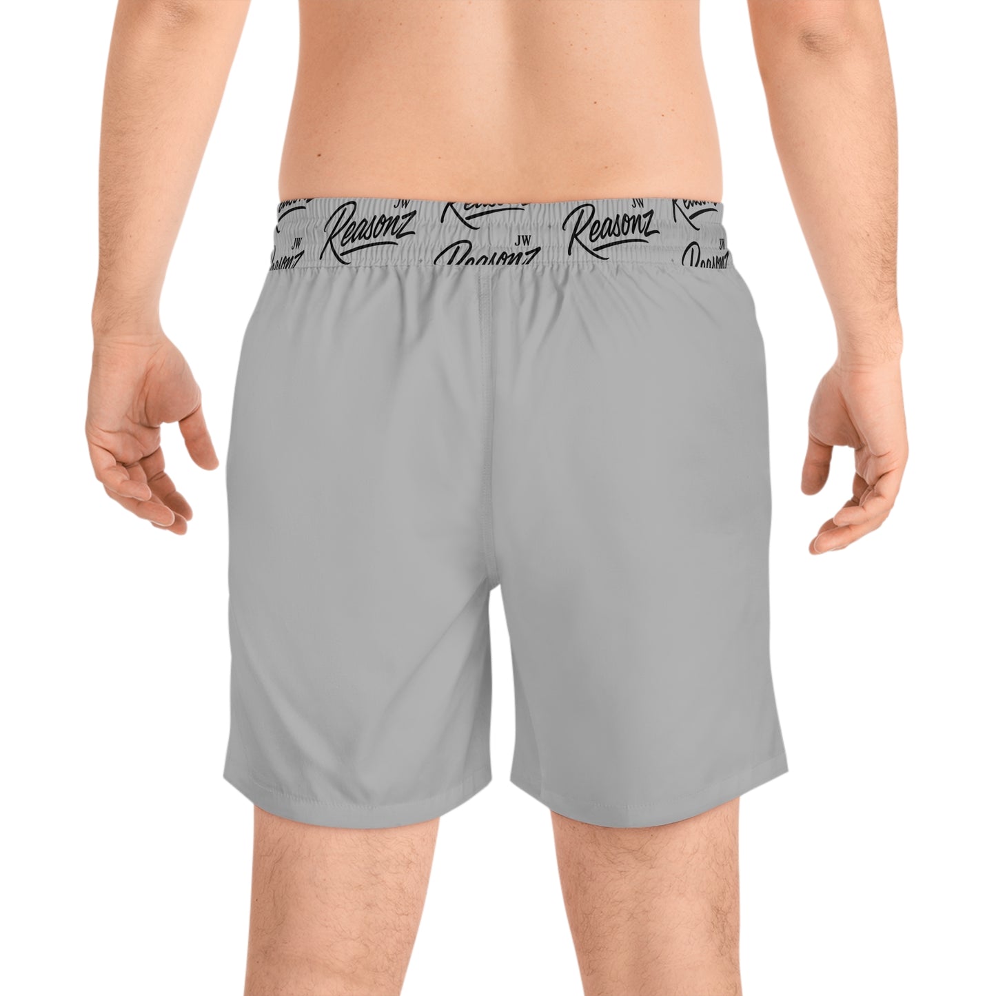 Copy of Men's Mid-Length Swim Shorts — Rust Orange 'To Keep Growing' Beach Trunks