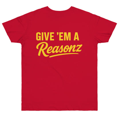 Give ’Em a Reasonz Legacy Tee- Reasonz JW Champion Edition