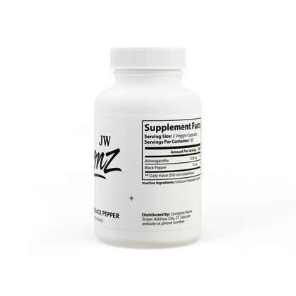 Reasonz Ashwagandha and Black Pepper Supplement (60 capsules)