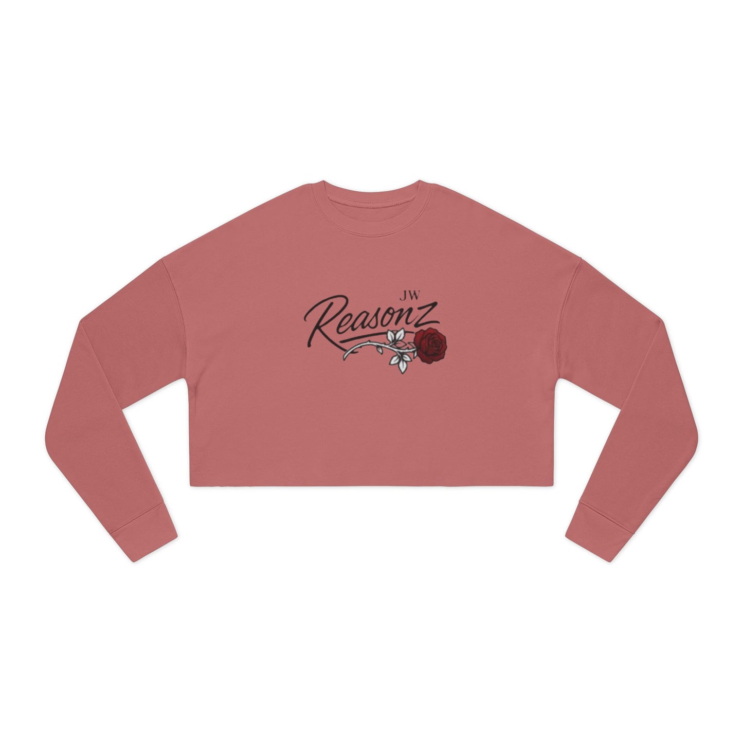 Reasonz Floral Cropped Sweatshirt — Women's Casual Vintage-Inspired Pullover
