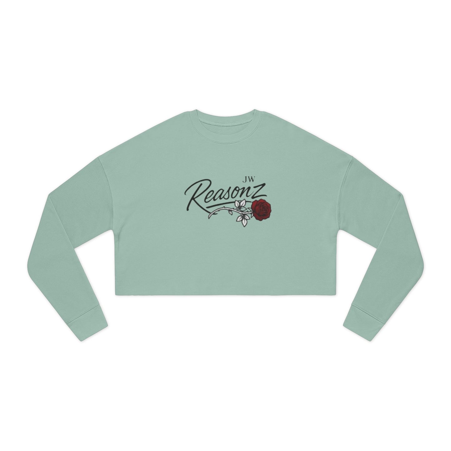 Reasonz Floral Cropped Sweatshirt — Women's Casual Vintage-Inspired Pullover