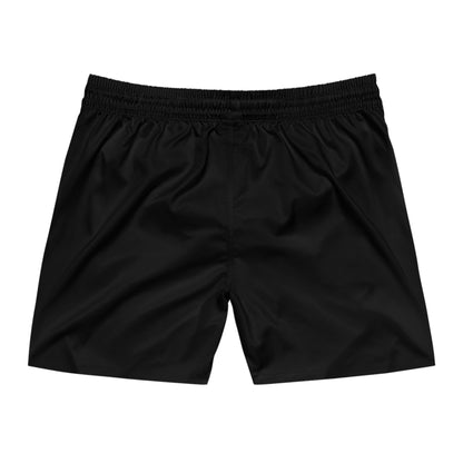 Reasonz Mid-Length Swim Shorts — Rust Orange 'To Keep Growing' Beach Trunks