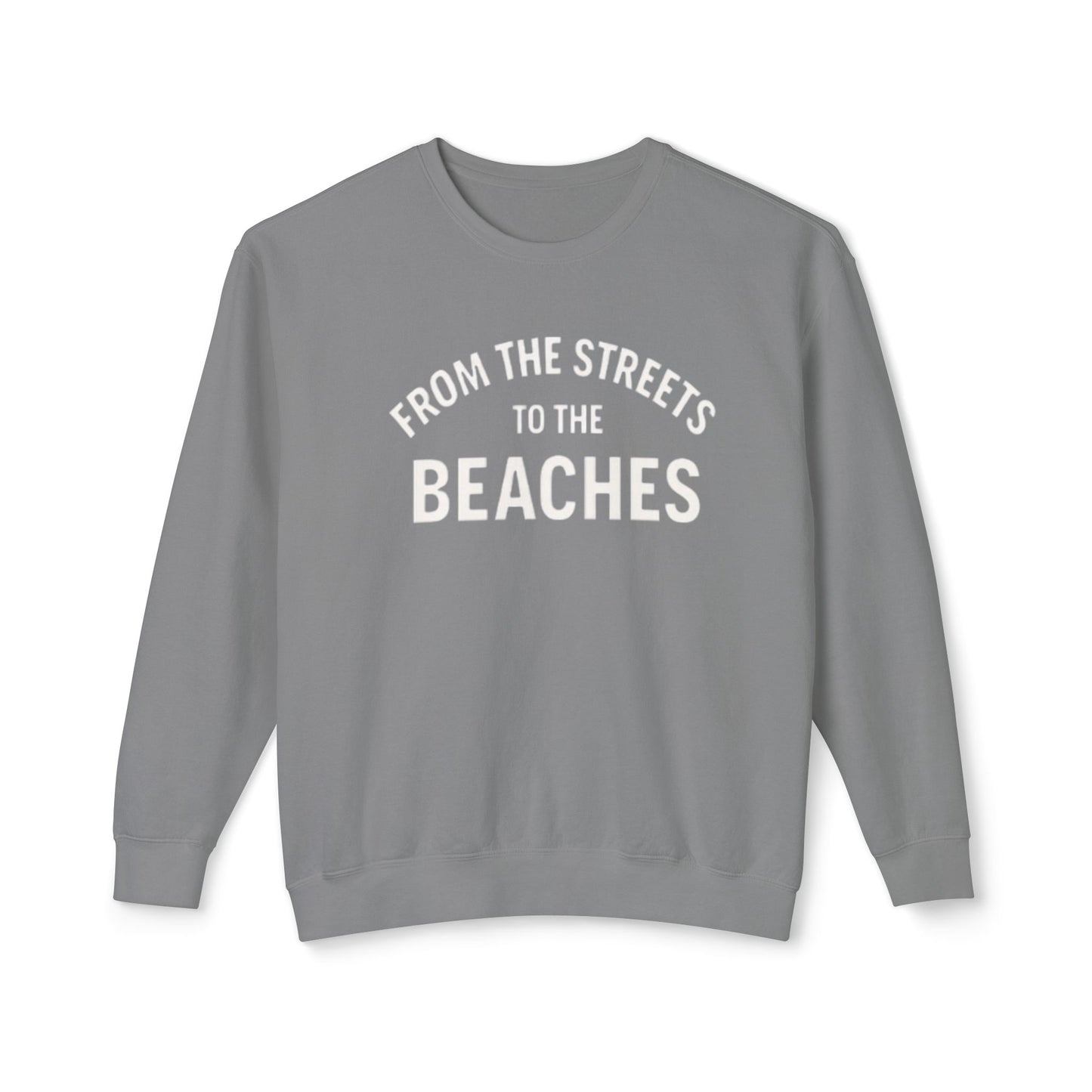 Cozy Beaches Sweatshirt, Unisex Sweater, Lightweight Crewneck, Summer Gift, Beach Lover Apparel