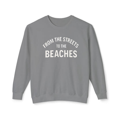 Cozy Beaches Sweatshirt, Unisex Sweater, Lightweight Crewneck, Summer Gift, Beach Lover Apparel