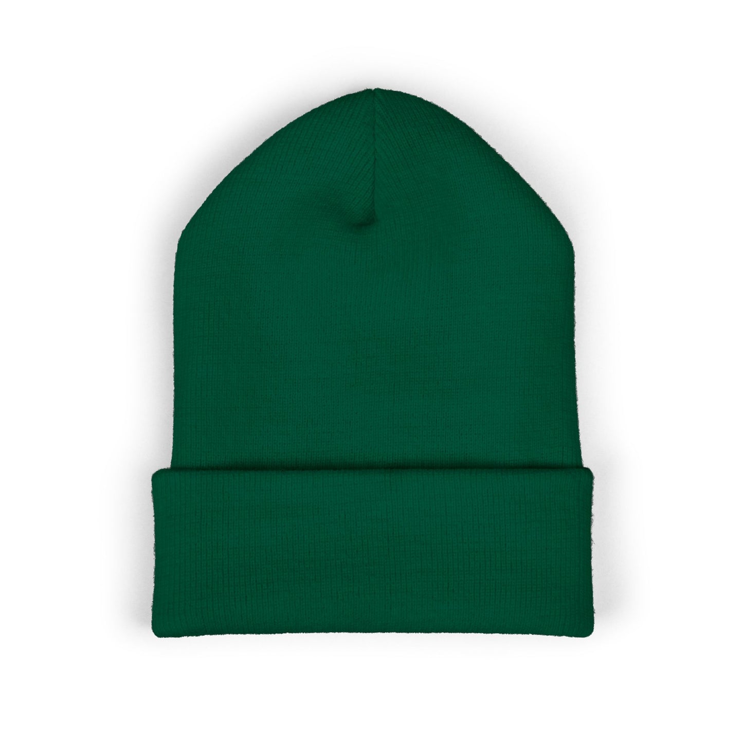 Embroidered "Rescue" Floral Cuffed Beanie - Yellow