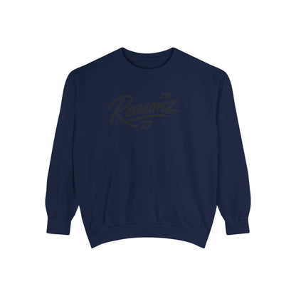 Sweatshirt — 'Reasonz' Script Logo Crewneck (Front Logo, Back "Give 'Em A Reasonz")