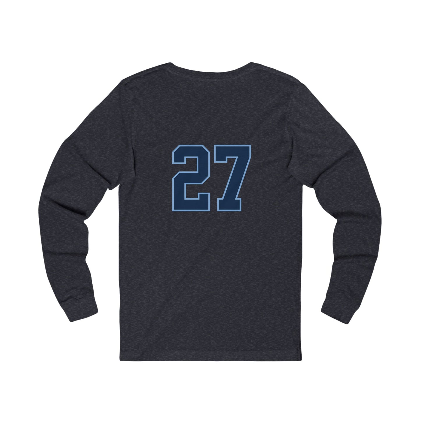 Reasonz Script Long Sleeve Tee — '27' Back Number Casual Baseball Shirt