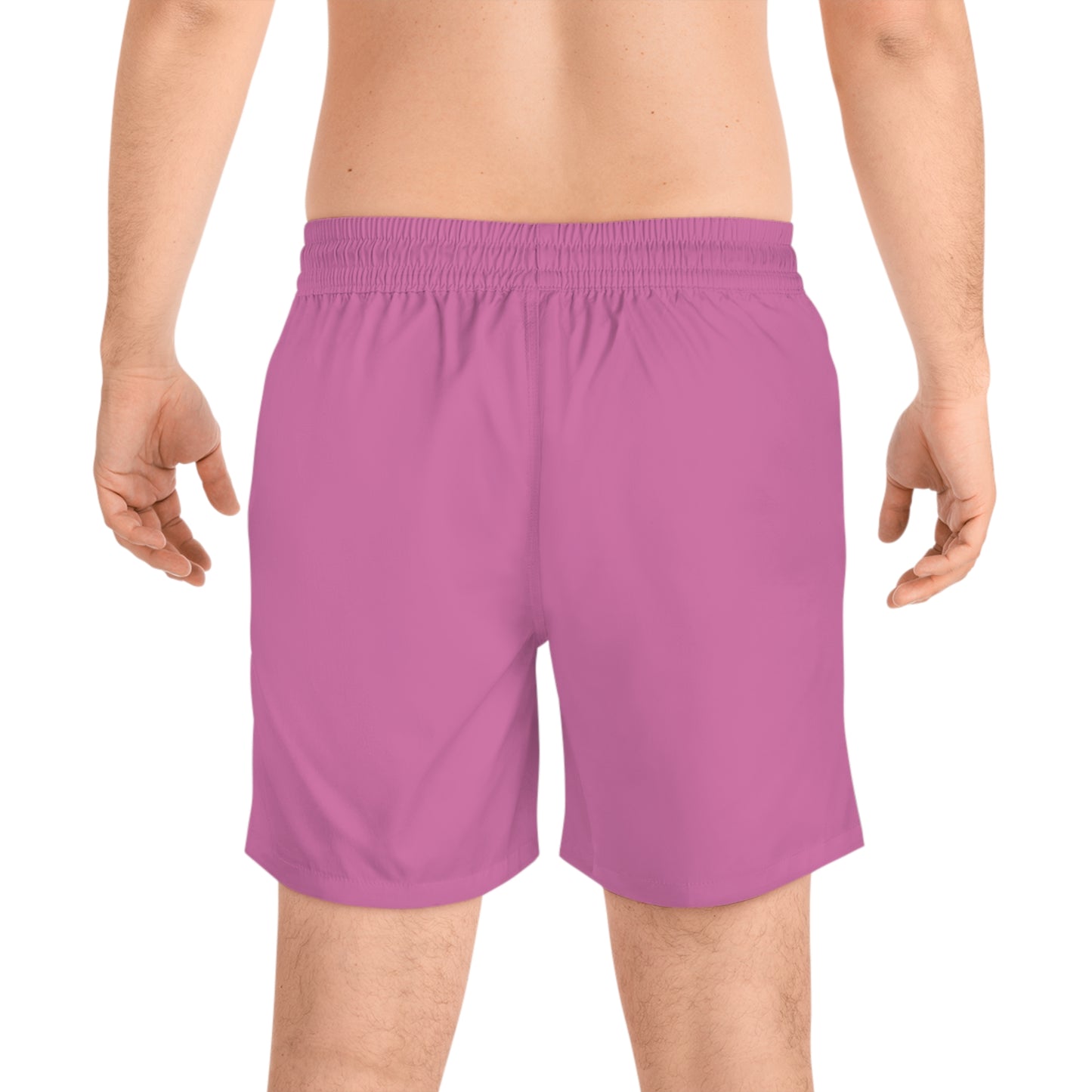 Men's Mid-Length Swim Shorts — Rust Orange 'To Keep Growing' Beach Trunks