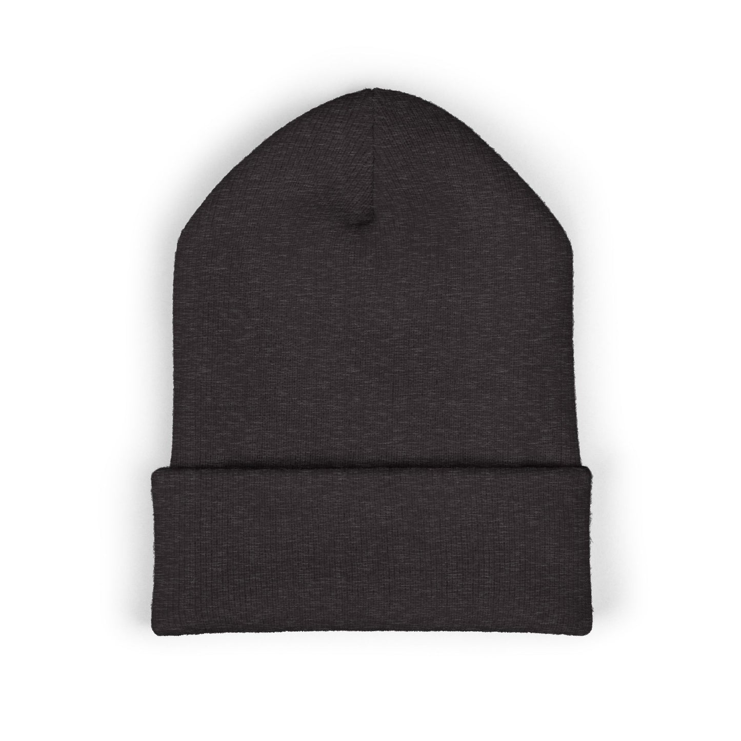 Embroidered "Rescue" Floral Cuffed Beanie - Yellow