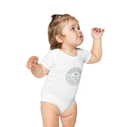 Baby Bodysuit — "Ocean Grown" Palm Logo Infant Onesie