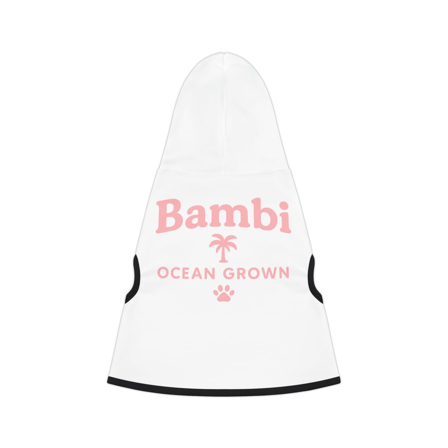 Pet Hoodie — "Bambi Ocean Grown" Pink Palm Paw Dog & Cat Hoodie