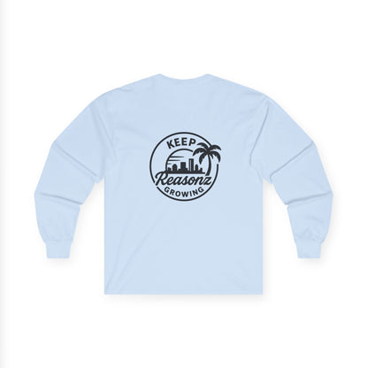 Keep Reasonz Growing Long Sleeve Tee — San Diego Skyline Graphic