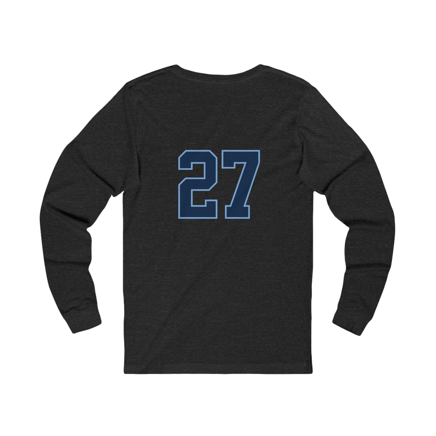 Reasonz Script Long Sleeve Tee — '27' Back Number Casual Baseball Shirt